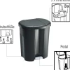 3 in 1 Abfalleimer m. Trennsystem