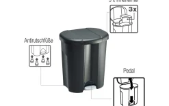 3 in 1 Abfalleimer m. Trennsystem