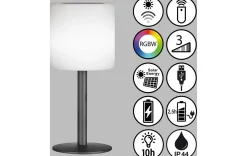 LED Solar-Akku-AußenTischleuchte