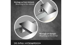 LED Spiegelleuchte Schwarz