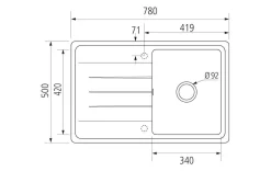 Moderne Granitspüle