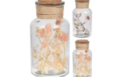 Trockenblumen in Flasche